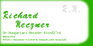 richard meczner business card